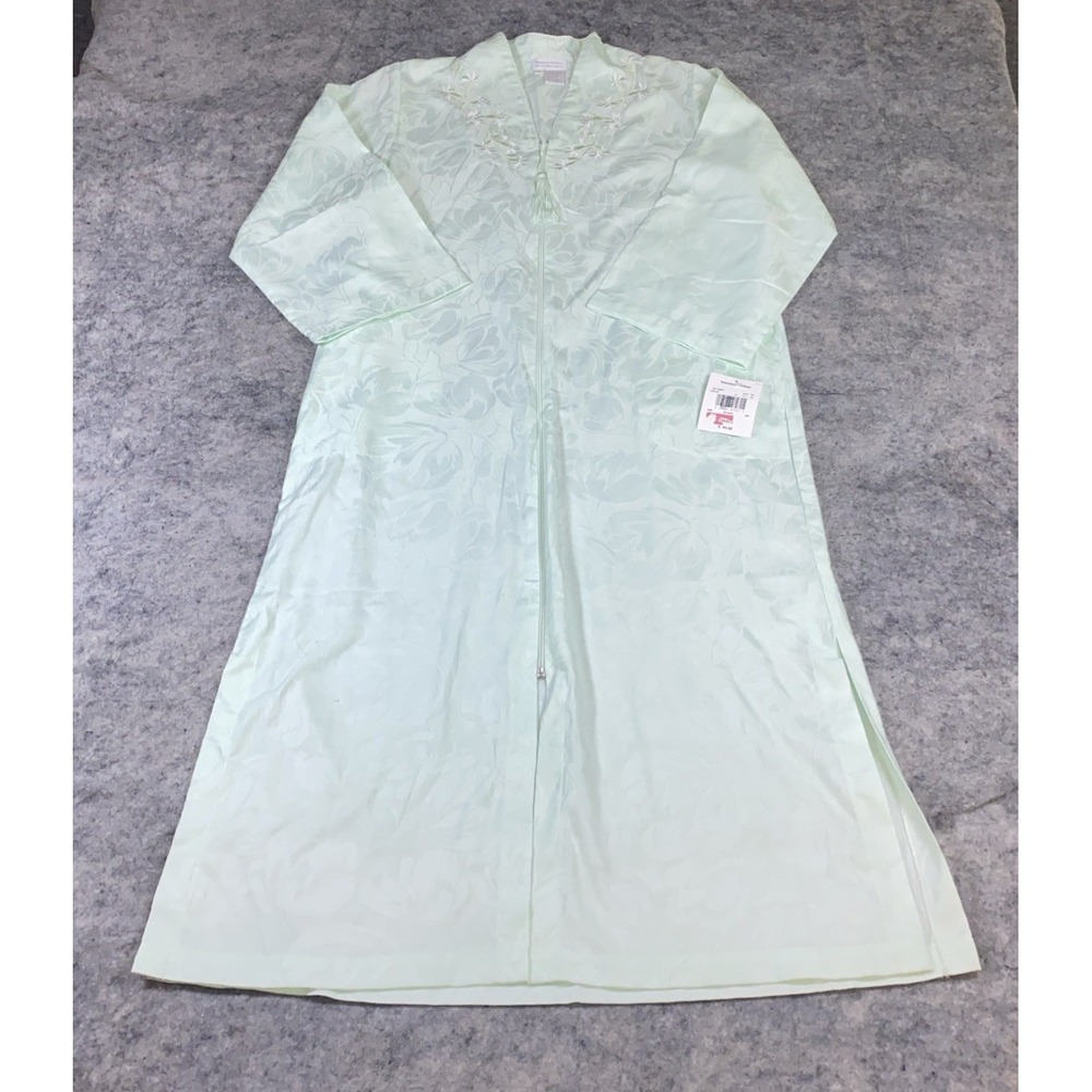Miss Elaine Heavenly Bodies Nightgown‎ Women's S Mint Green Floral CottageCore